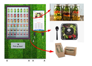 Distributeur automatique réfrigéré de salade d'écran tactile, casier sain de vente de nourriture avec l'ascenseur
