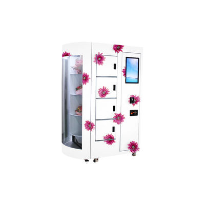 Distributeur automatique de service d'individu de fleur fraîche de Rose avec la fenêtre transparente à télécommande montrant le système de refroidissement