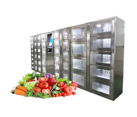 Service intelligent d'écran tactile de la machine se vendante végétale 18,5 de casier de nourriture »